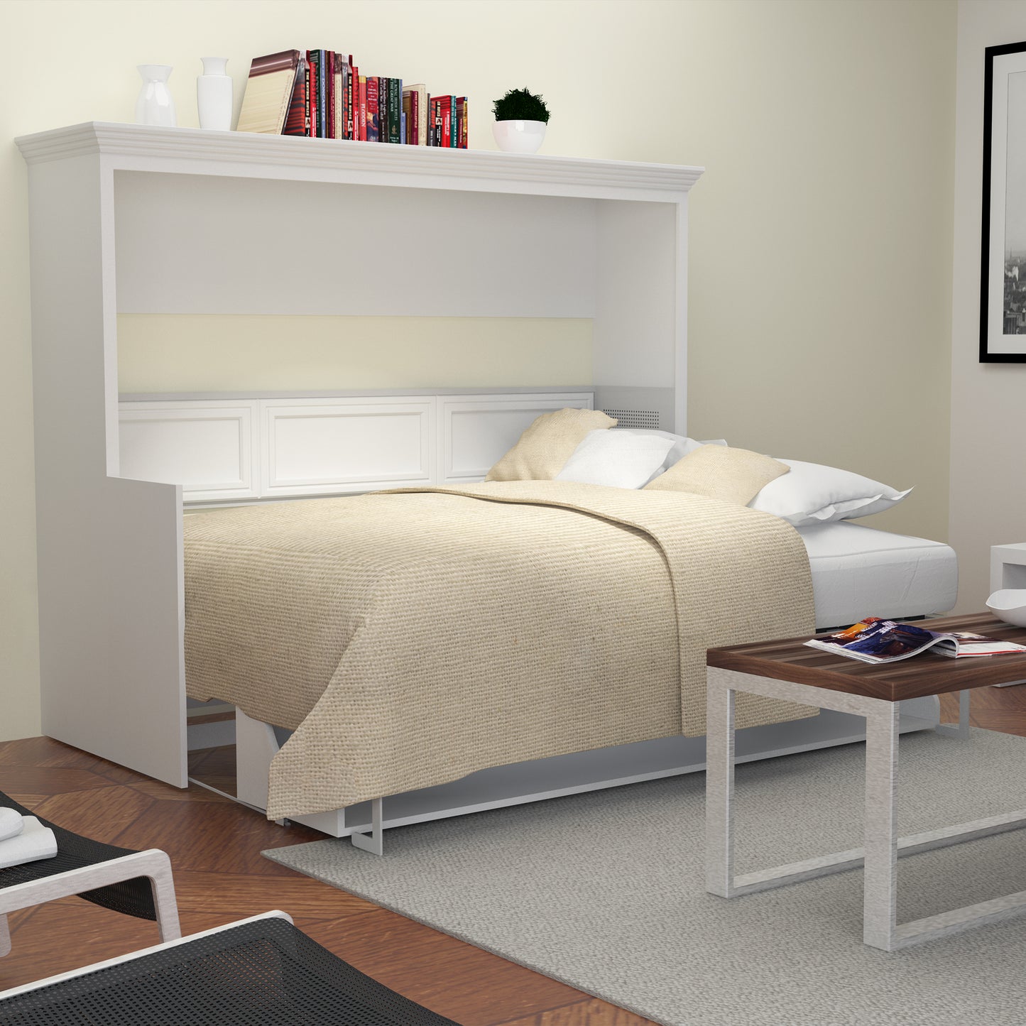 Adonis Full Murphy Bed with Desk