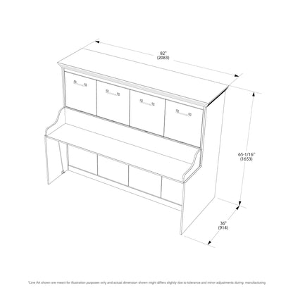 Adonis Full Murphy Bed with Desk
