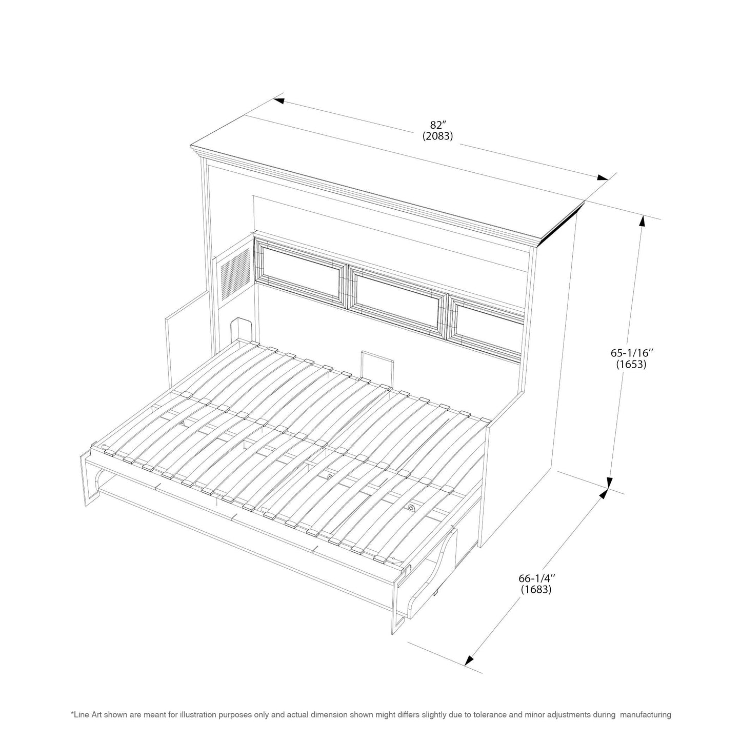Adonis Full Murphy Bed with Desk