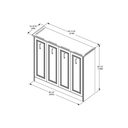 Alegra Full Murphy Bed with Desk and Single Side Tower