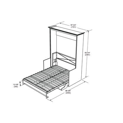 Alegra Queen Murphy Bed with Desk and Single Side Tower