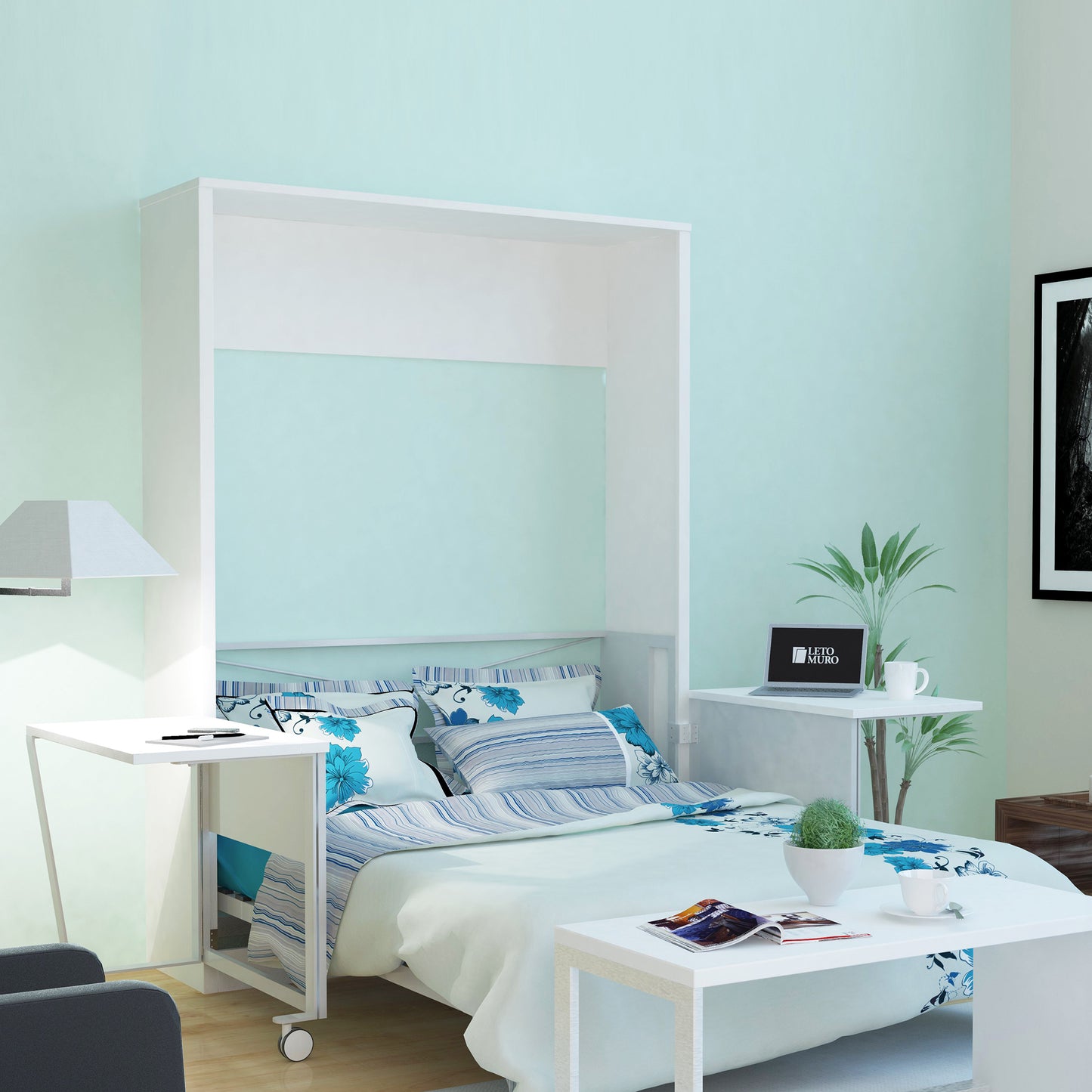 Alexa Queen Murphy Bed with Desk