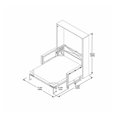 Alexa Queen Murphy Bed with Desk