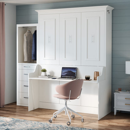 Alegra Full Murphy Bed with Desk and Single Side Tower