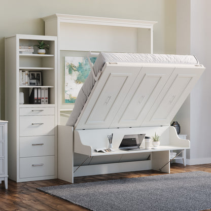 Alegra Queen Murphy Bed with Desk and Single Side Tower