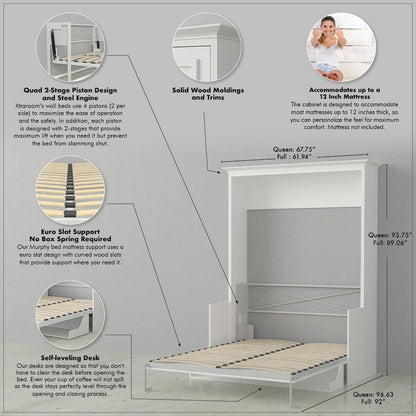 Azores Full Murphy Bed with Desk