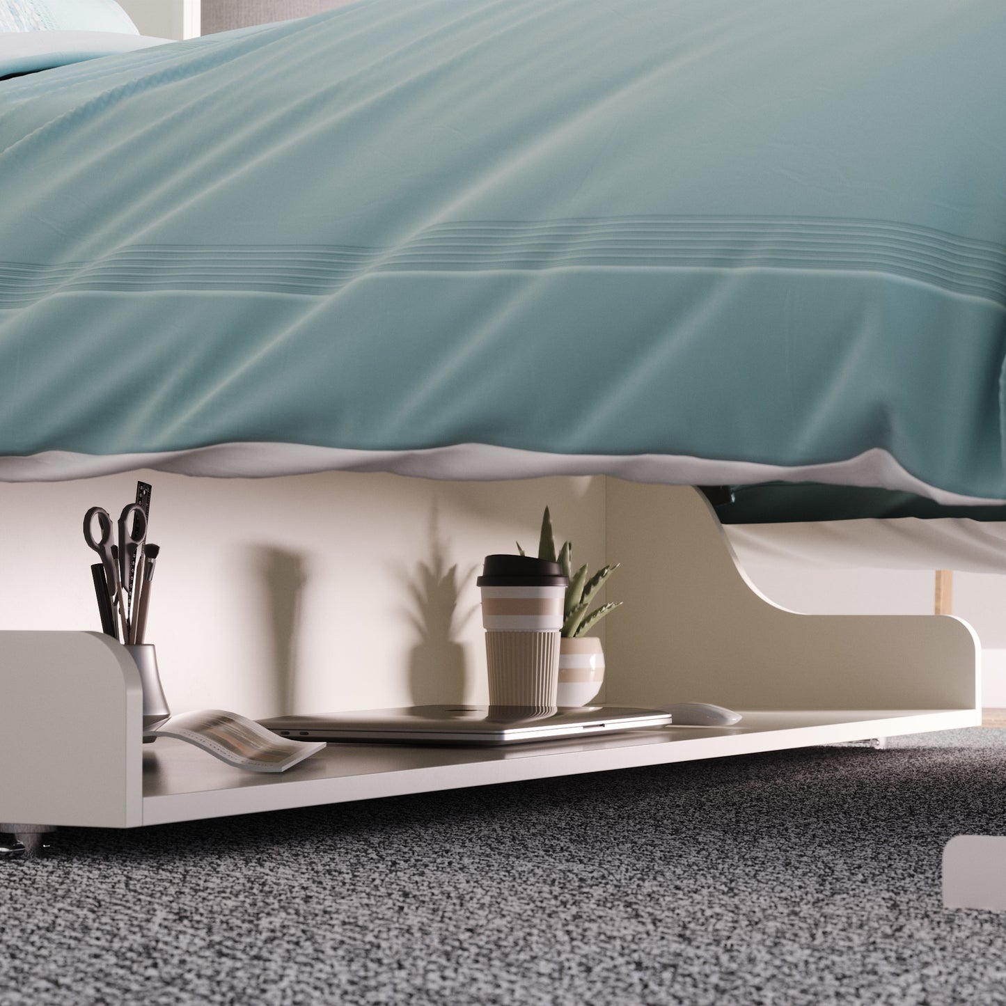 Alegra Queen Murphy Bed with Desk and Single Side Tower