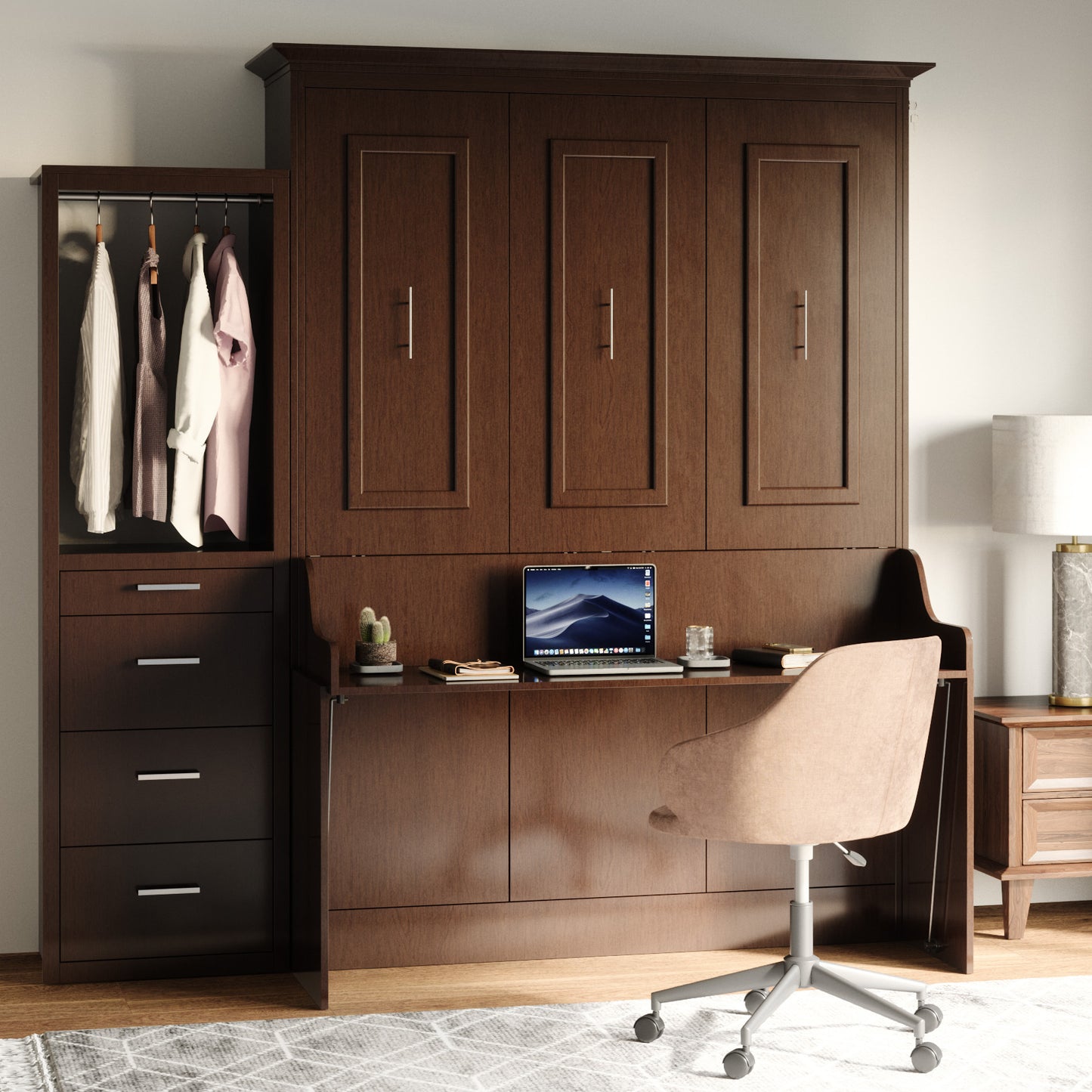 Carsyn Queen Murphy Bed with Desk and Single Tower